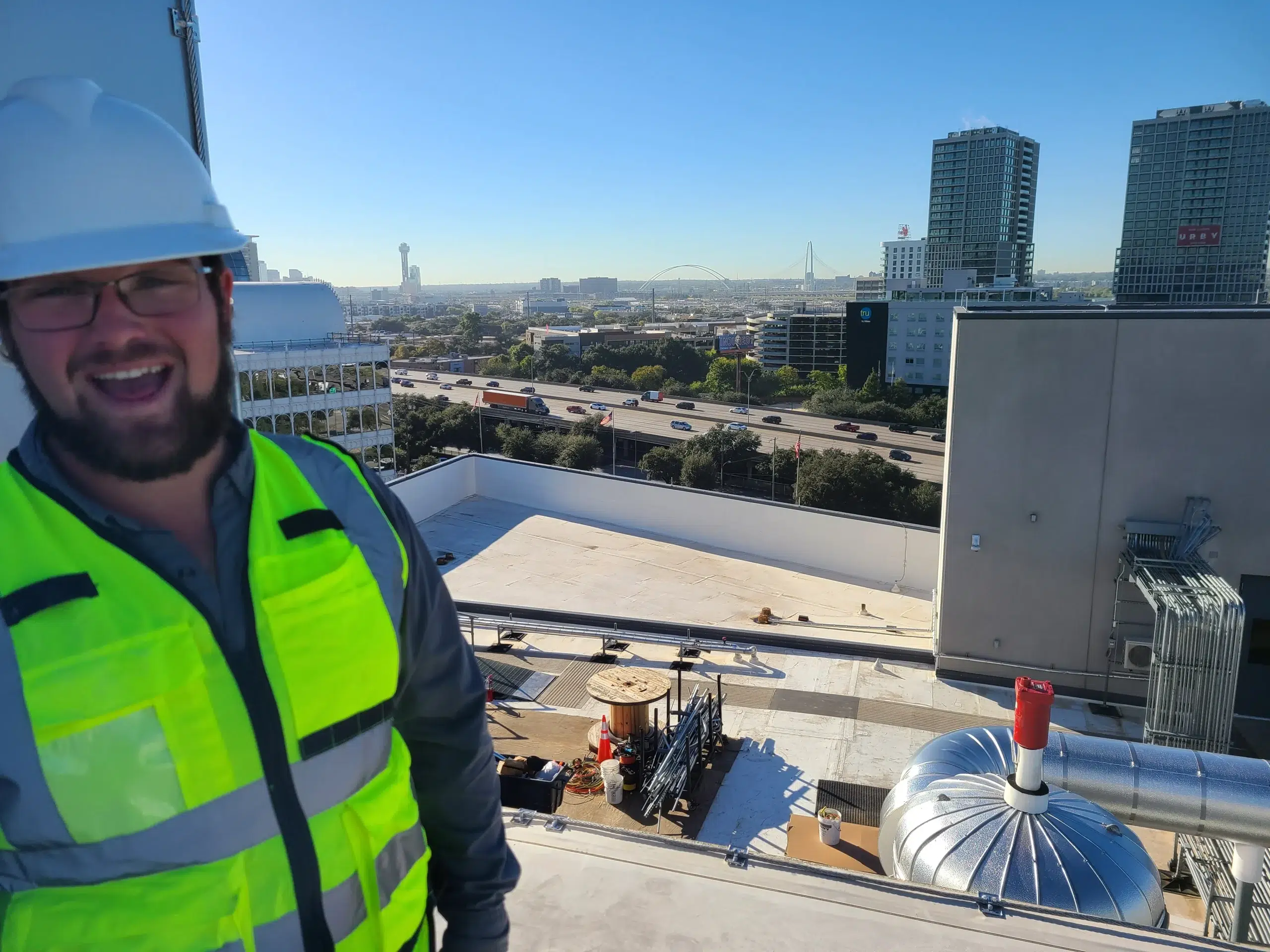 Roofing contractor communicating with an insurance adjuster